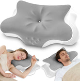 VJASD oreiller vu de face montrant contour ergonomique et soutien visible