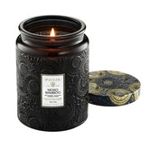 Voluspa Moso Bamboo pot avant montre design floral et élégance