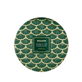 Voluspa étui face montrant design festif et élégance décorative
