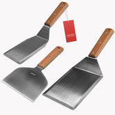 Vovoly pack face avant montrant trois outils durables pour plancha