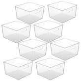 Vtopmart pack avant montrant 8 bacs transparents pour rangement efficace