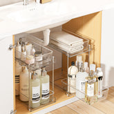 Vtopmart vue avant du lot de 2 organisateurs montrant rangement compact et gain d'espace