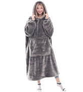 Waitu face avant du sweat couverture gris montrant coupe oversize et confort