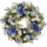 WANNA-CUL couronne face porte montrant silhouette hivernale accueillante