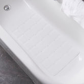 Webos tapis de bain recto montrant la surface antidérapante et confort