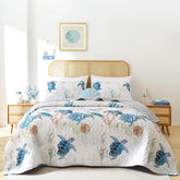 Weigelia couette face avant motif tortue pour déco côtière accueillante