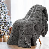 Wemore face avant du plaid gris montrant design et finition, apporte élégance