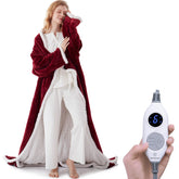 Westinghouse couverture rouge face avant montrant coupe et manches, chaleur pratique