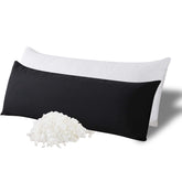WhatsBedding oreiller corporel vu de face montrant forme et longueur, maintien ciblé