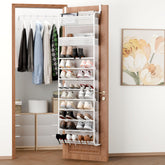 Whitmor vue frontale sur porte montrant rangement maximal et gain de place