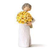 Willow Tree figurine face tenant bouquet, apporte chaleur décorative