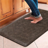 WISELIFE vue avant du tapis marron montrant design et dimensions utiles