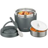 wiwens vue avant du pot isotherme gris, maintien chaleur pratique