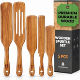 Woodenhouse emballage élégant présentant le lot de 5 spurtles, cadeau pratique