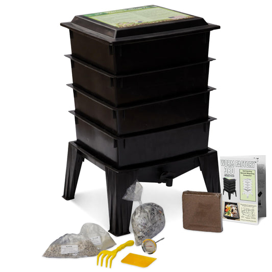 Worm Factory 360 vue de face montrant la structure compacte et robuste pour gain d’espace