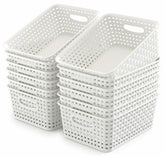 WYT vue d'ensemble des 12 paniers blanc pour rangement facile