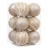 XmasExp boule champagne face avant élégant brillant pour sapin