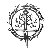 Xyverart vue avant du panneau anneaux et épée, focalise l'ambiance fantasy