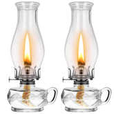 Yahenda lanterne en verre clair vue frontale, élégance décorative
