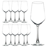 Verres YANGNAY ensemble de 12 vus de face montrant la transparence et la capacité
