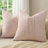 YCOLL housse devant montrant motif rouge et beige, ajoute chaleur festive