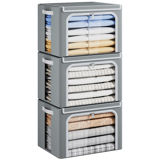 Yecaye boîte 40L face avant montrant fenêtre et couvercle pratique
