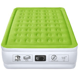 YENING matelas gonflable face avant montrant finition verte et confort instantané