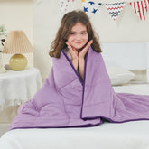 yescool couverture pondérée face avant montrant couleur violet et confort
