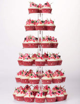 YestBuy présentoir vue de face exposant cupcakes pour une présentation élégante