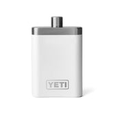 YETI flasque blanche face montrant compacité et portabilité