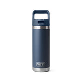 YETI Rambler 18 oz face avant navy montrant design solide et maintien