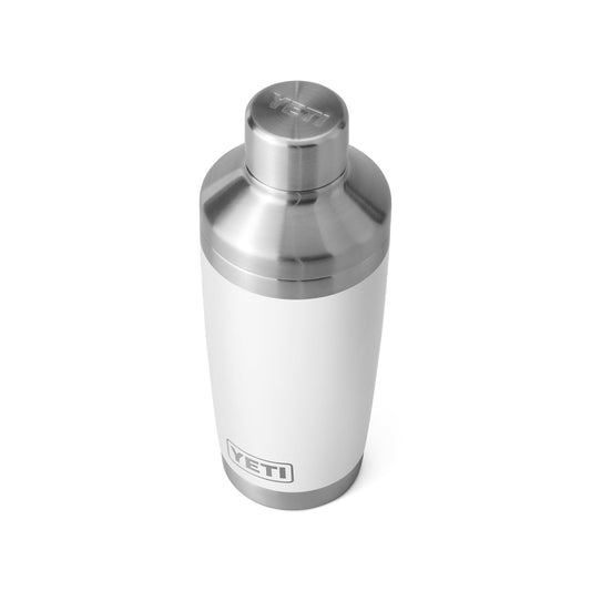 YETI Rambler shaker face blanche montrant design étanche et durable