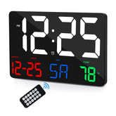 Ygdigital horloge face avant grand écran lisible de loin
