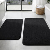 YIHOUSE tapis de bain face avant noir, apparence élégante et absorbante