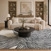 YIHOUSE tapis vue devant montrant le motif abstrait et modernise la pièce