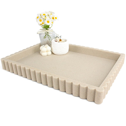 YMXYJM plateau face recto beige, centre de table élégant et ordonné