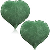Yookeer coussin feuille front packaging montrant couleur vert foncé et forme 3D pour déco naturelle