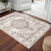 YOUFORTONG tapis face avant beige, style vintage, améliore l'accueil