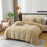 YUSOKI plaid face avant tan avec motif bohème 3D et attrait décoratif