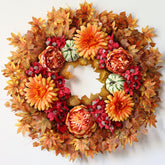 YXZZWL couronne automne face porte accueille chaleureusement l'entrée