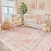 zesthome vue avant du tapis rose montrant couleur et design accueillant