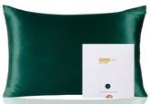 ZIMASILK taie avant en soie noir-vert, look élégant et protection cheveux