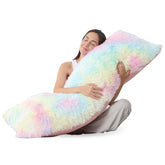 ZonLi vue de face du coussin en fausse fourrure, confort visuel immédiat