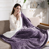 Zorvixia plaid avant violet montrant design et chaleur instantanée