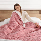 Zorvixia plaid chauffant face avant montrant douceur et style confortable