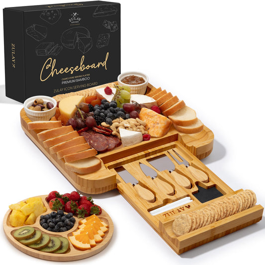 Zulay Kitchen planche complète présentant fromages et fruits, belle présentation