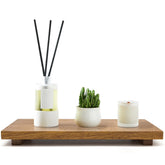 Zurklulu socle acacia face avant montrant stabilité et design naturel