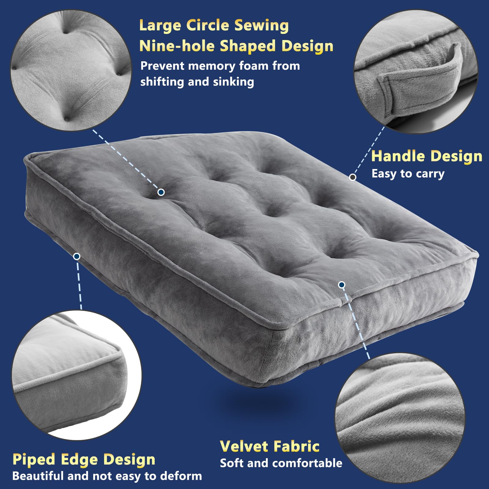 1 MIDDLE ONE deux coussins empilés pour gain de place pratique