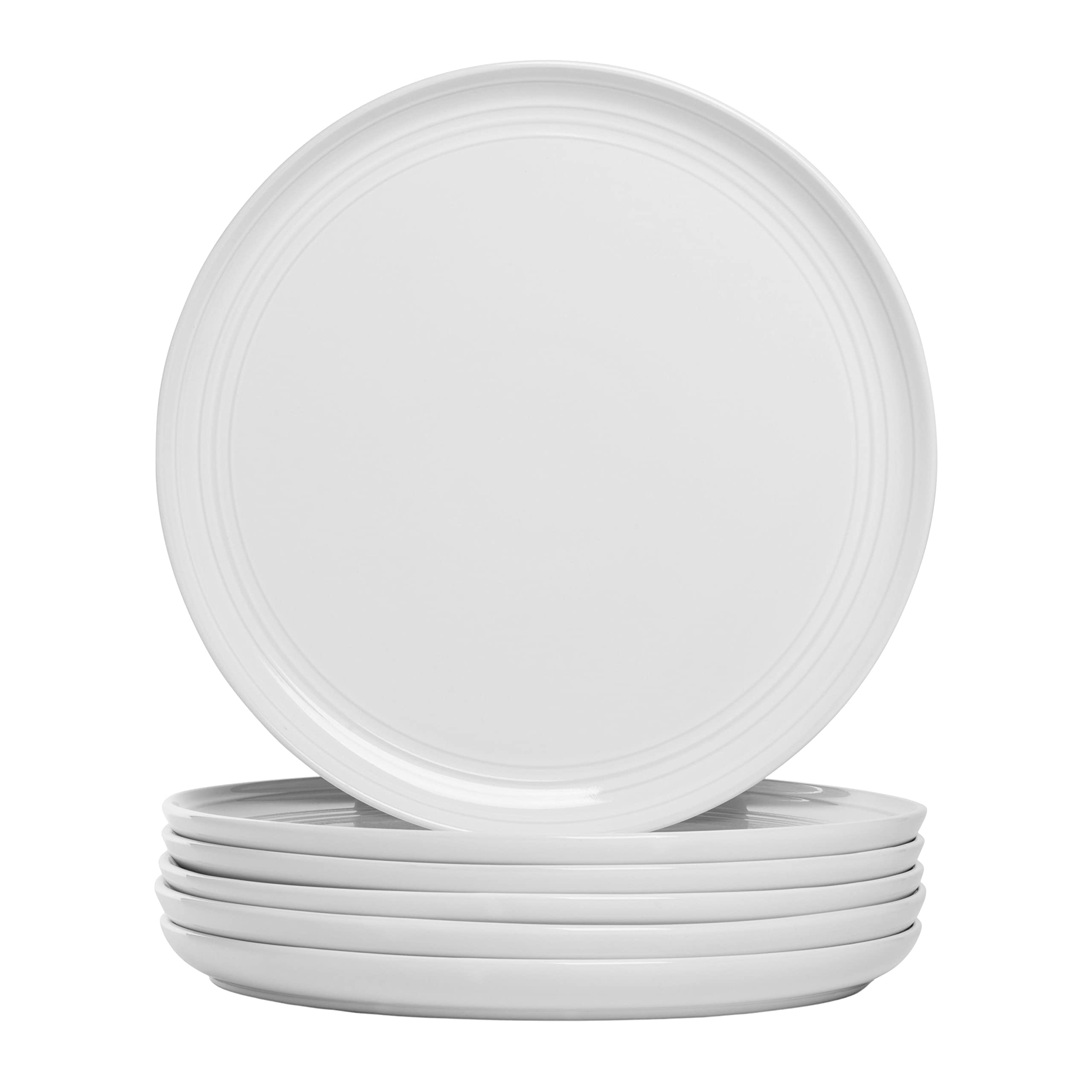 10 Strawberry Street assiette face montrant le design double ligne et élégance