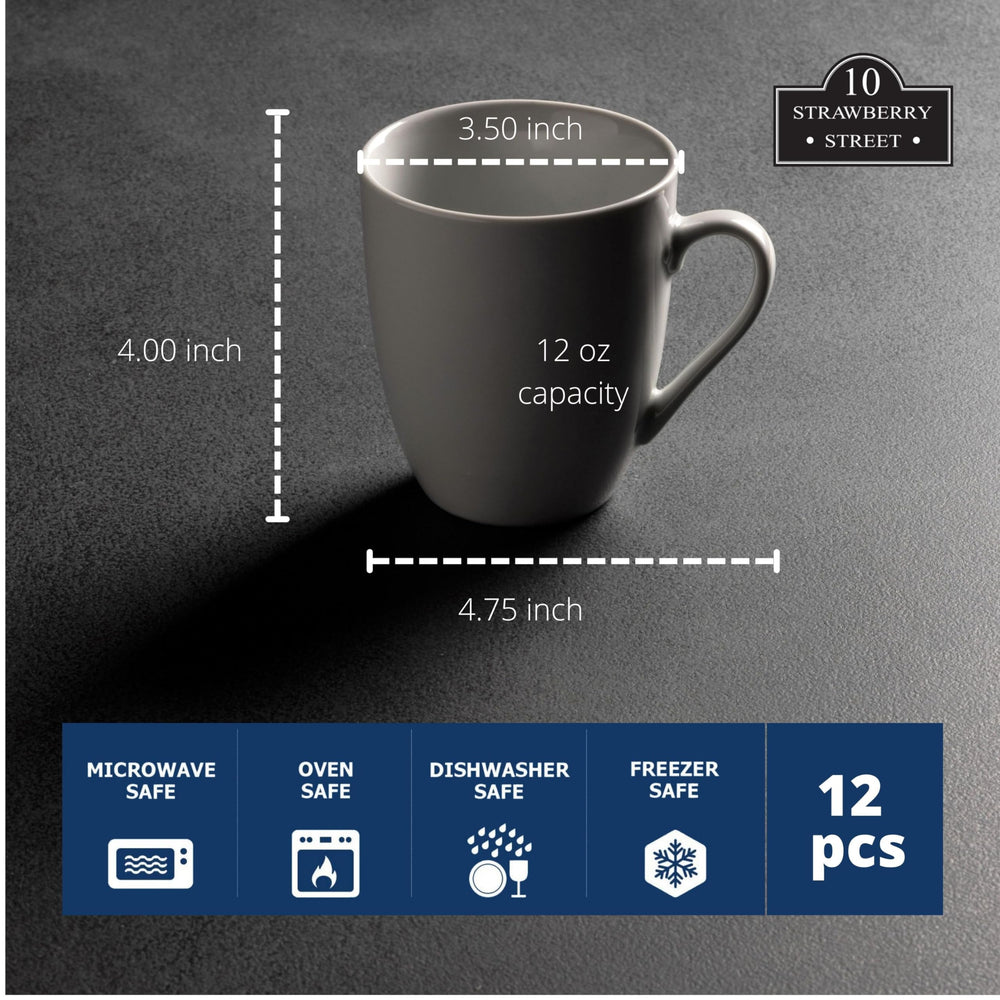 10 Strawberry Street mugs empilés pour gain de place, rangement optimisé